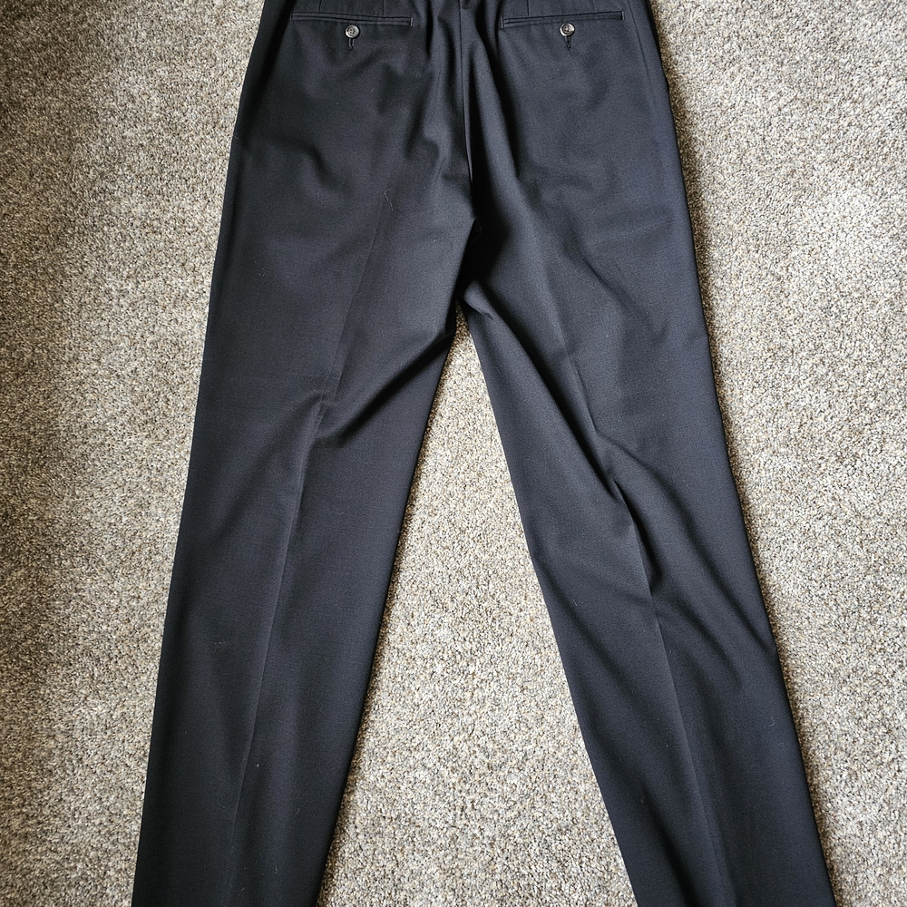 Chaps Black Wool Blend Dress Pants - Picture 3 of 5